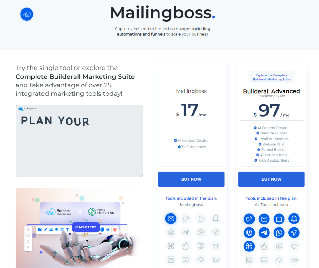 Leadpages vs Builderall: Builderall Email Marketing Capabilities